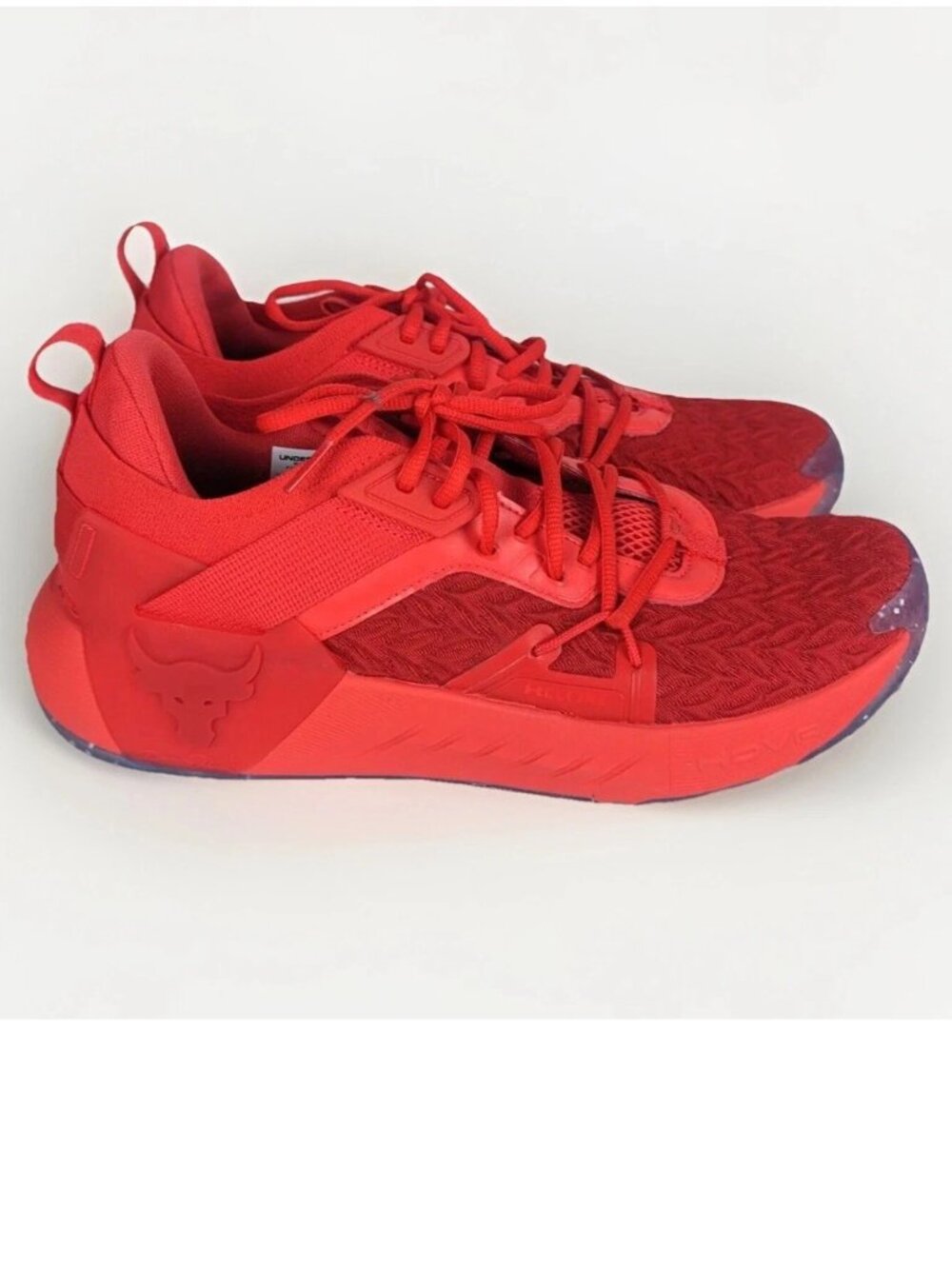 M15/W16.5-Unisex Under Armour Project Rock 6 Holiday Training Red Shoes